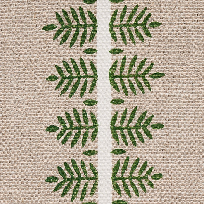 Tissu imprimé à la main Alva, Vert