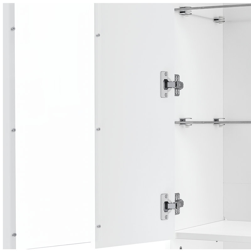 Armoire de rangement ultrabrillante avec lumières DEL, armoire de rangement en acrylique à porte haute de 67 pouces