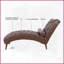 Chaise longue en polyuréthane classique - l 25,4 po x P 60,2 po x H 32,3 po pour le salon / la chambre à coucher avec coussin moelleux de 6,5 po
