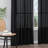 Dabachi Linen Textured Semi-Sheer Back Tab Curtain Pair-1114987897-1114987895