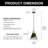 1 - Light Metal Cone Single Pendant With Wood Texture