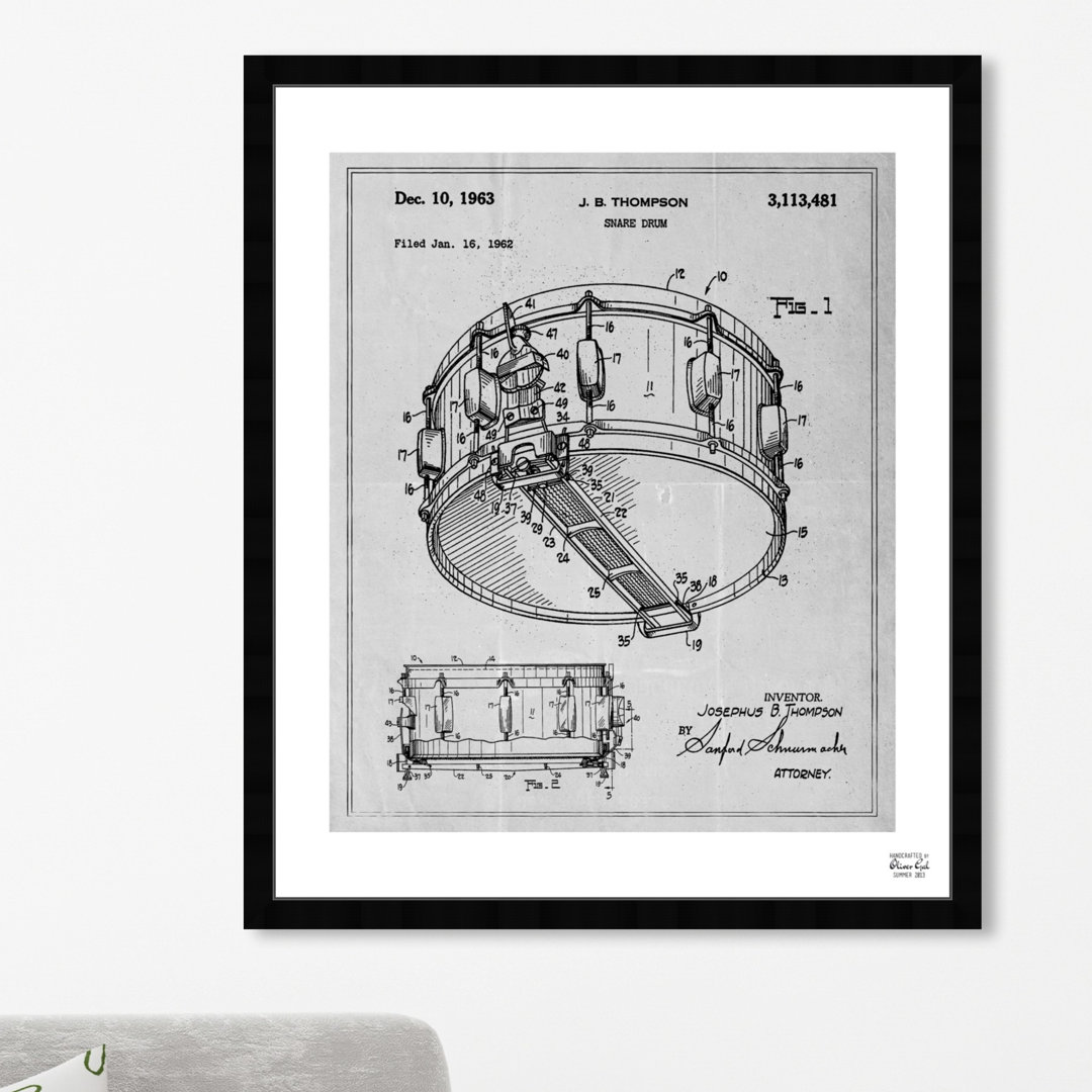 'Snare Drum 1962' Framed Graphic Art