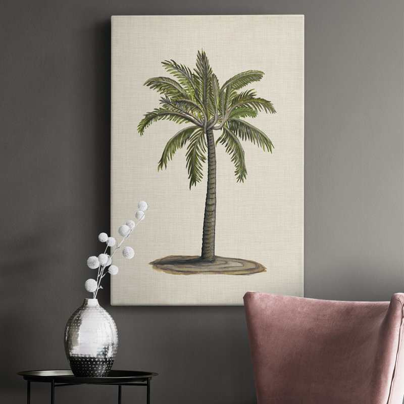 «UK CH UK Palms I», peinture sur toile tendue, H 12 po x l 8 po x P 1 po