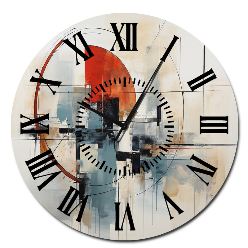 Horloge murale Mid-Century, Surdimensionné