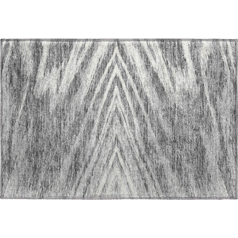 Premium Machine Washable Prisco Gray Rug, Rectangle 1'8" x 2'6"