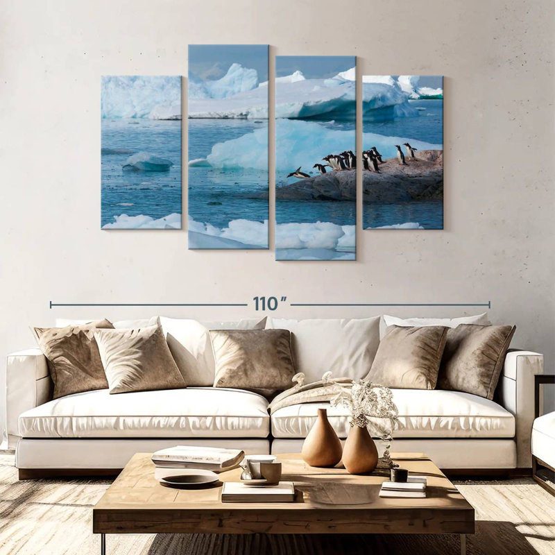 Brampt Gentoo Penguins, 54" H x 84" W