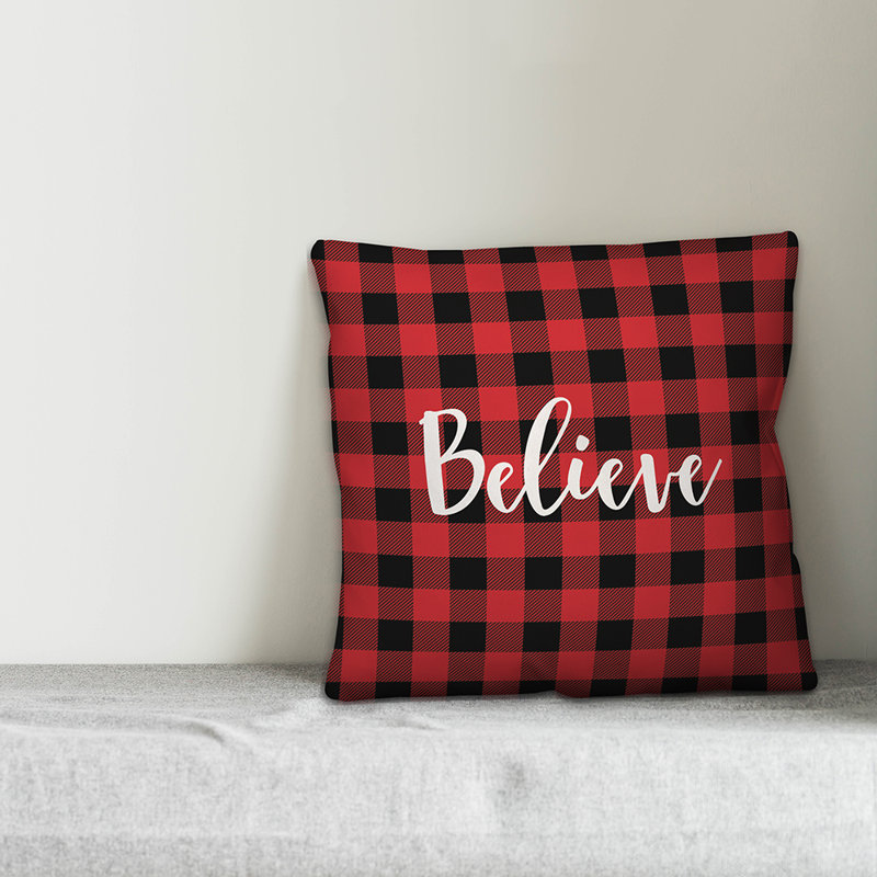 Plaid Throw Pillow, Throw Pillow