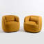 Ensemble de 2 fauteuils pivotants rembourrés en velours de 34 po de largeur (ensemble de 2)-1708412566