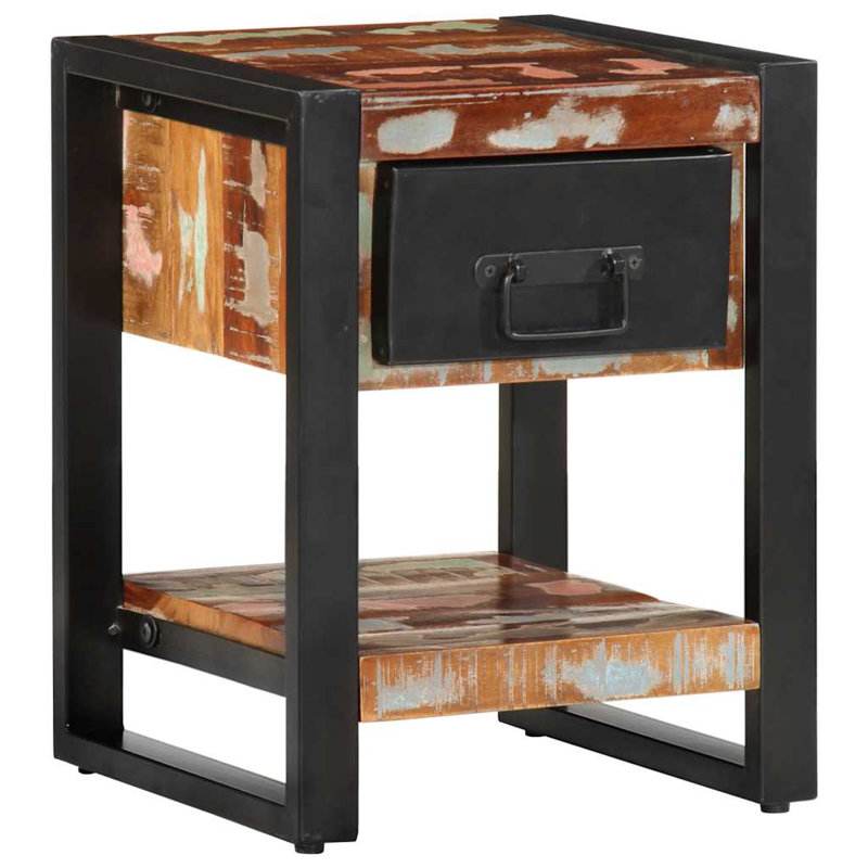 Amijah 35cm W Iron Bedside Table