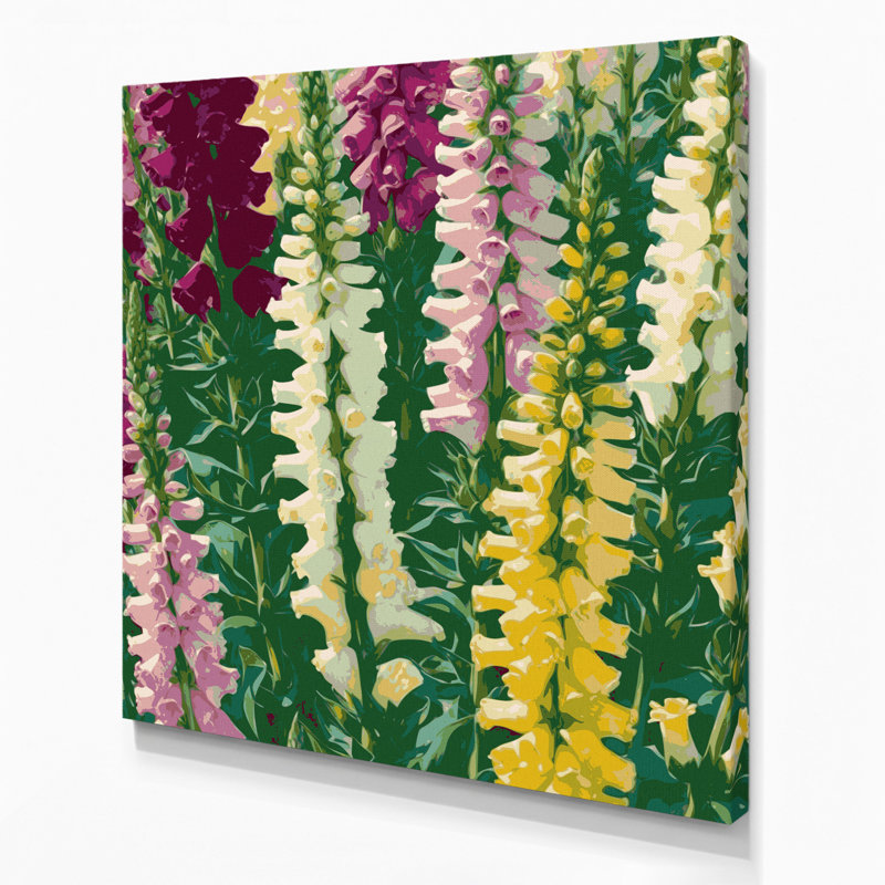 "Watercolor Botanical 25", art mural sur toile verte, H 12 po x l 12 po
