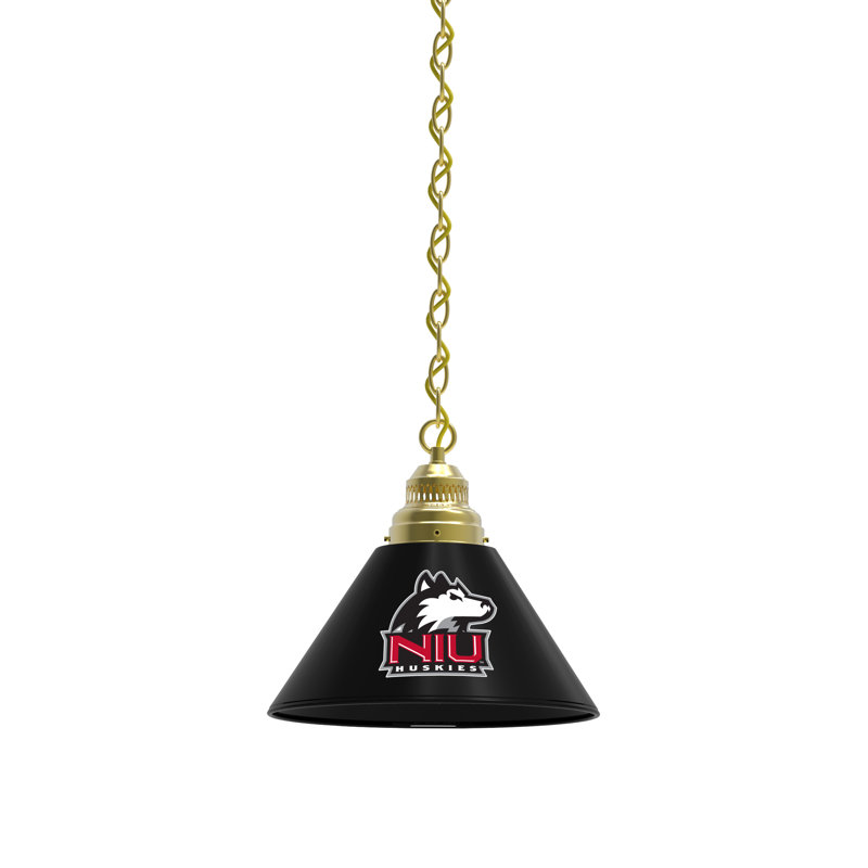 1 - Light Single Pendant, Brass, Northern Illinois Huskies