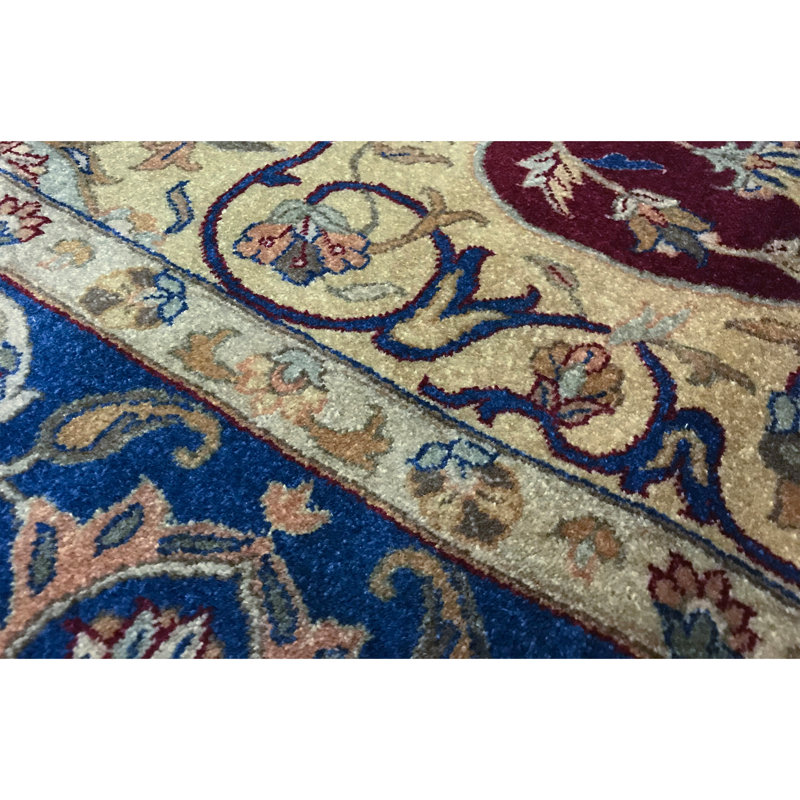 Bikaner Wool Oriental Area Rug in Red/Blue/Beige