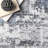 Lucian Abstract Machine Washable Runner Rug for Living Room Bedroom Dining Room Entryway Hallway Kitchen, Blue Grey/Ivory-934555591