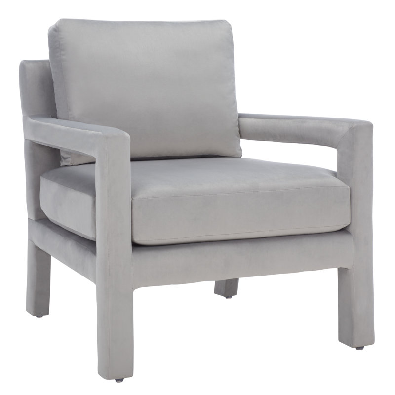 Fauteuil Kathryn, Velours gris