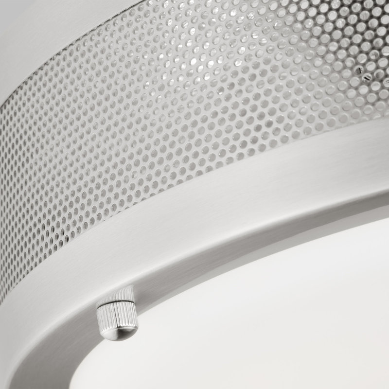 3 - Light Flush Mount, Brushed Nickel