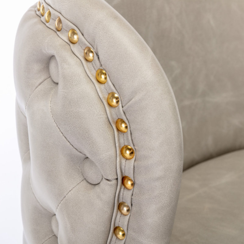 Chaise de salle à manger, Beige, Doré