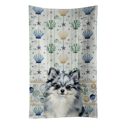 Serviette de cuisine Blue Merle Pomeranian Coastal