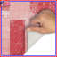 Tapis de bain rouge à motif géométrique-2007316818