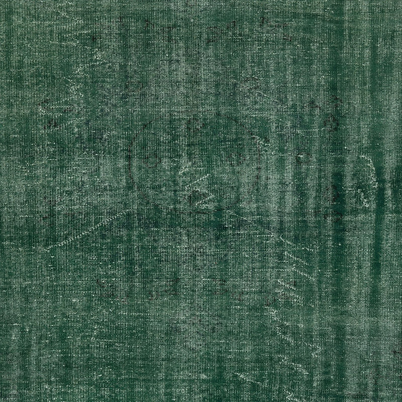 7.6x11.5 Ft Contemporary Handmade Turkish Area Rug in Solid Dark Green