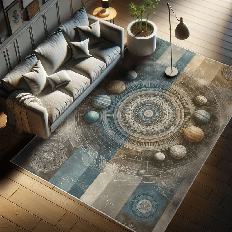 Machine Printed 177cm X 122cm Area Rug