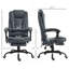 Fauteuil de massage vibrant Vinsetto à 7 points avec dossier inclinable, bleu