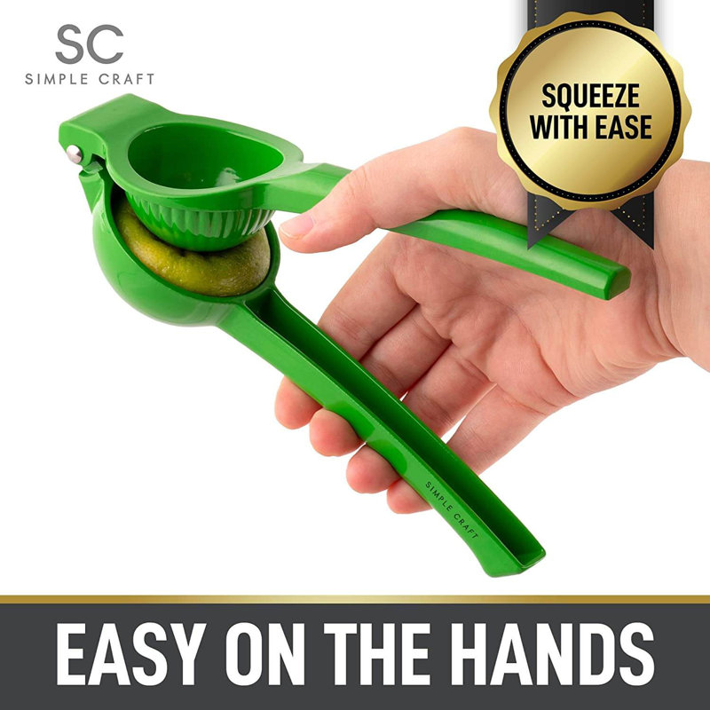 Simple Craft Lemon Squeezer Single Bowl Citrus Juicer Handheld Manual Lemon Juicer Green