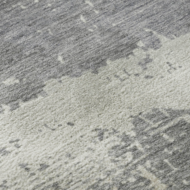 Tapis moderne lavable à la machine de qualité supérieure AMF1777, Rectangle 10 pi x 14 pi