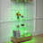Small - Space Vertical Glass Storage Unit With Quick Assembly, 13 Colour Led Lights, And 2 Large Drawers For Bedroom, Kitchen Elegant Four Tier Cabinet Drawers, 4 Shelves, Led, Secure Office-1969176028