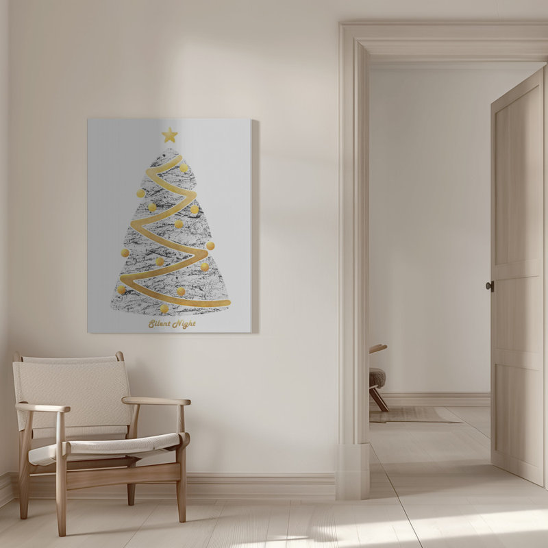 "Silent Night", art mural sur toile tendue, H 16 po x l 12 po