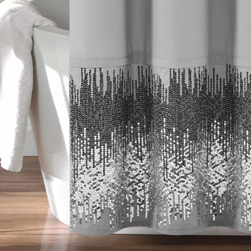 Shimmer Sequins Shower Curtain 72" X 70"