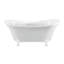 Baignoire de trempage sur pattes 68 "avec drain, pattes et plateau en bambou 68" Streamline-607679914-607679911