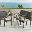 Chaises d'extérieur en osier, 56225,00CHRBRN KD, 4 pièces
