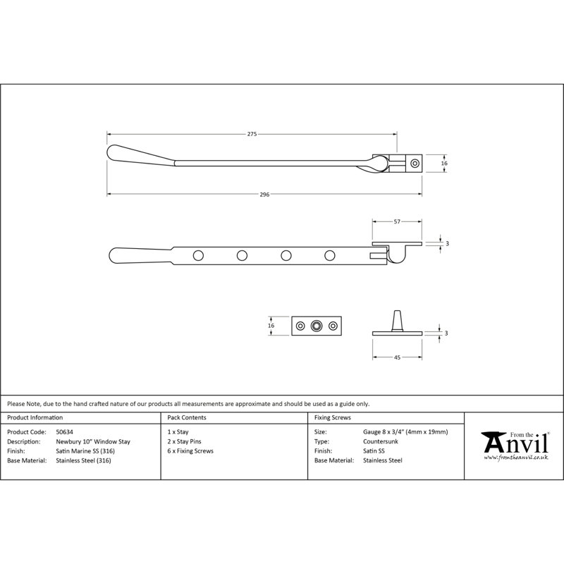 Door Accessory, 29.2cm H x 5.7cm W x 1.6cm D, Satin Marine