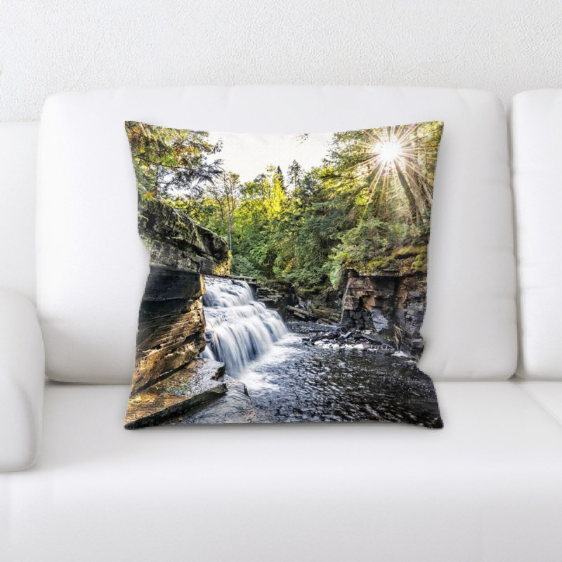 Waterfall Microsuede Reversible Throw Pillow