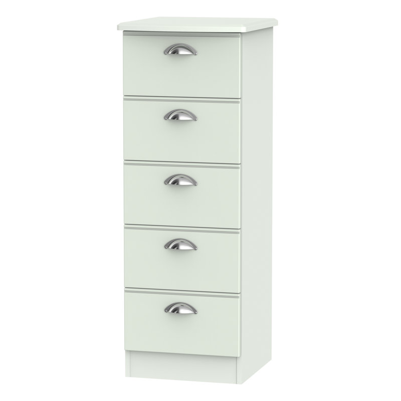 Fully Assembled Murier 5 Drawer, Grey Matt