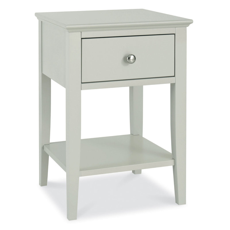 Broadridge 43.2cm W Solid Wood Bedside Table, Cotton