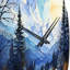 Horloge murale Winter Snowy Peaks VII-93383792