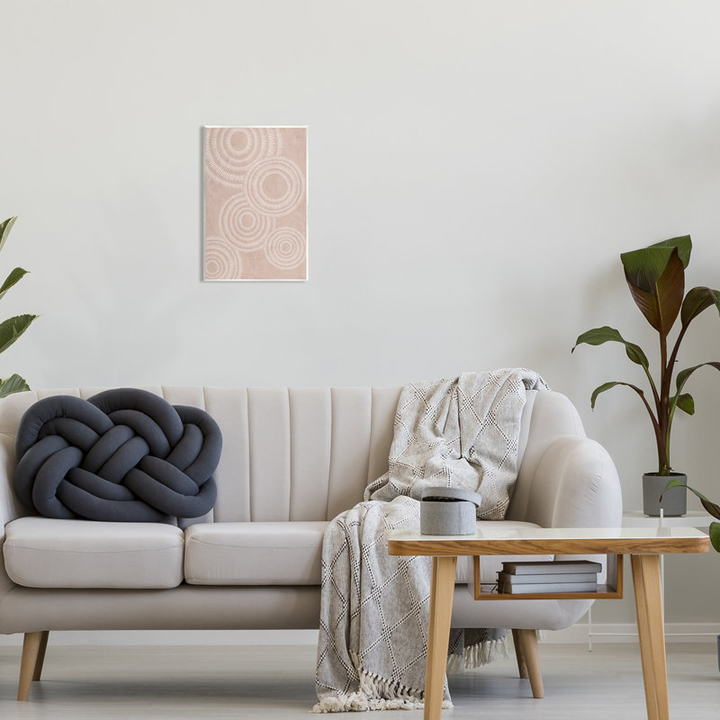 Boho Beige Circles Pattern MDF Wall Plaque Art