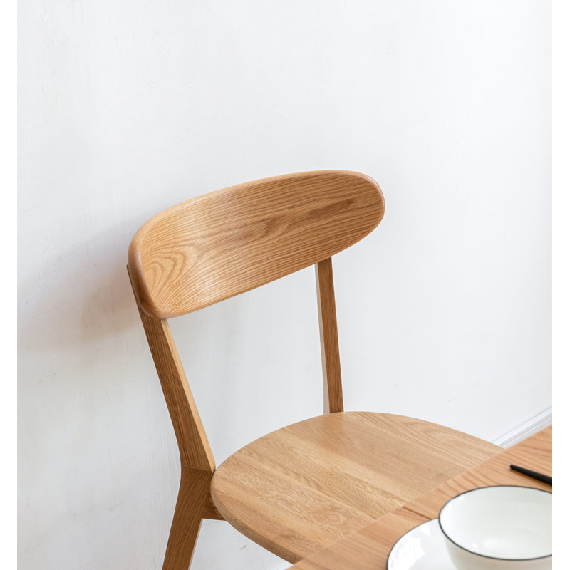 Chaise 100% bois massif, chaise d'appoint en bois de chêne massif, Chêne
