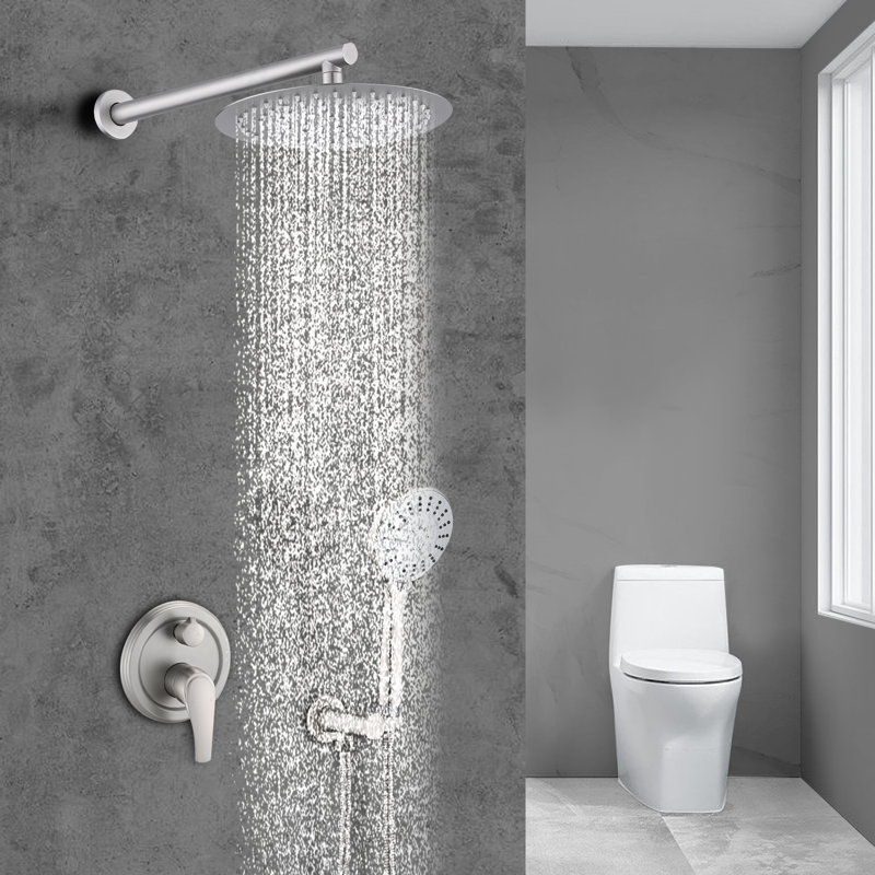 Wall Mounted Shower Only Faucet, Brushed Nickel