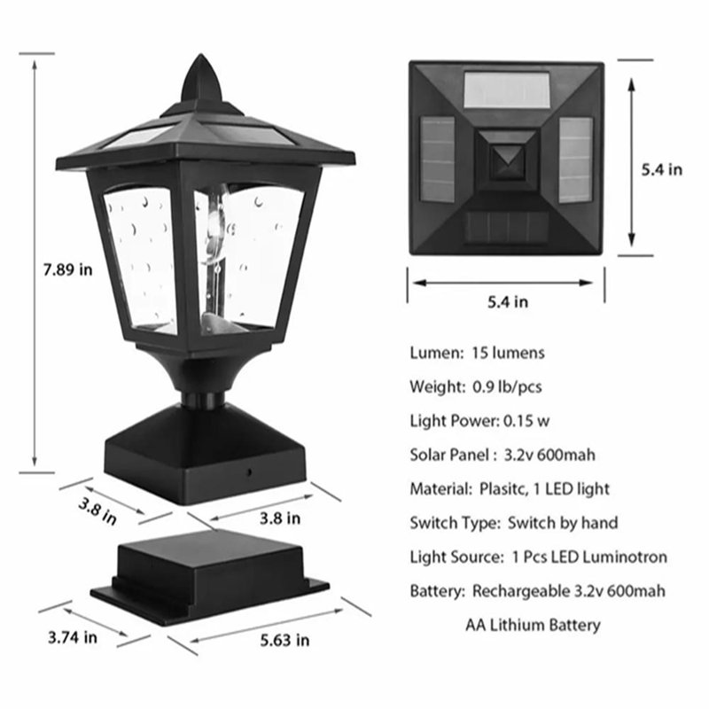 Luminaire solaire d'extérieur imperméable (ensemble de 2)