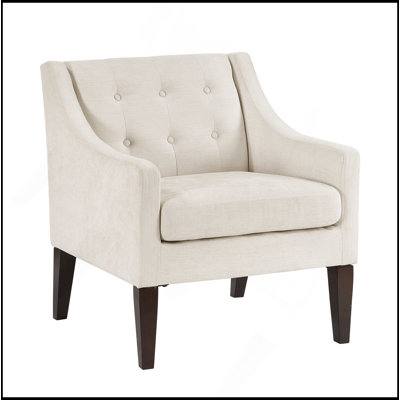 Contemporary Living Room Furniture 1Pc Accent Chair Button-Tufted Fabric Upholstery