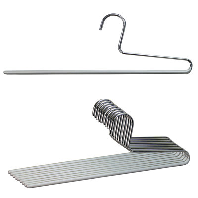 Cintres en métal antidérapants standard pour jupe / pantalons