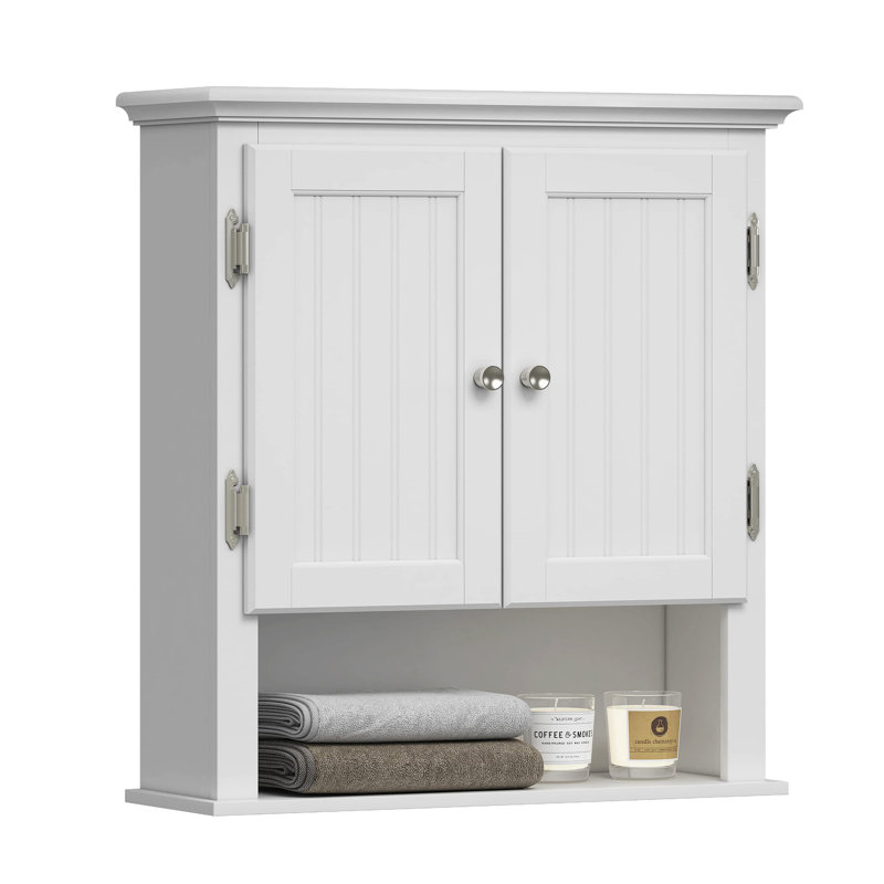 Armoire de salle de bain murale Jesusita, Blanc