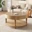Table basse ronde avec rangement et compartiment caché, pieds de nivellement réglables-963167882