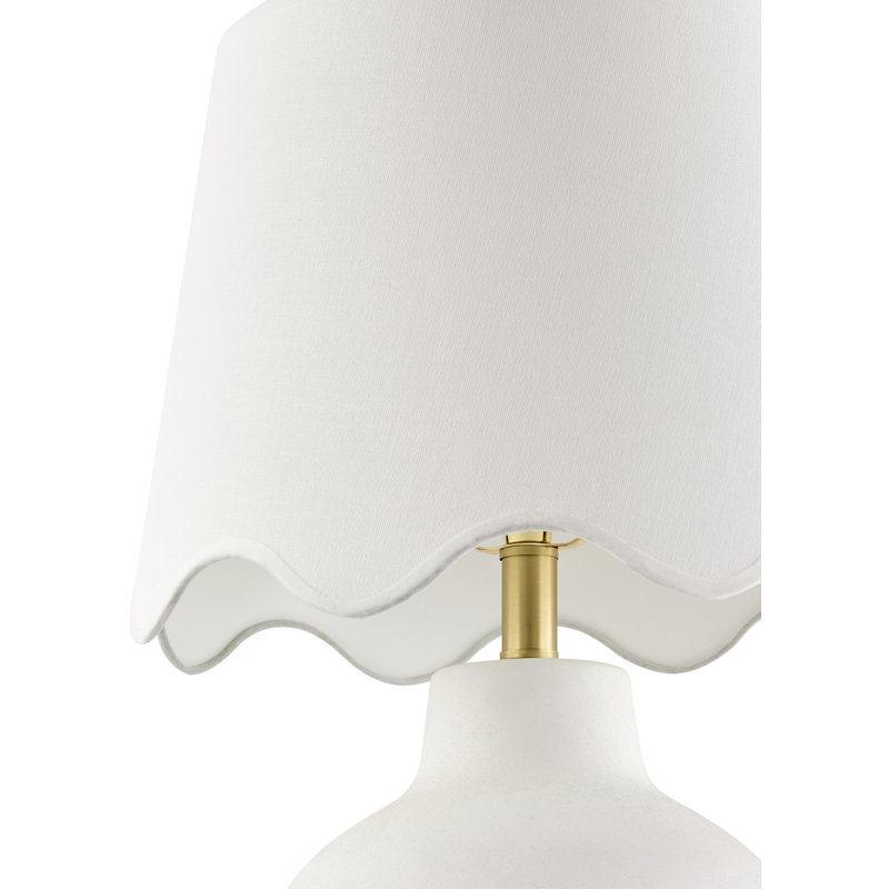 Lampe de table Ganza, Blanc, Blanc