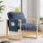 Antique Solid Wood Leg Lambda Lounge Chair-1108275154