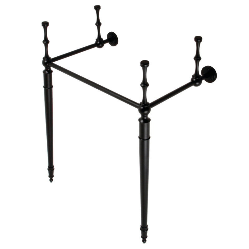 Kingston Brass Edwardian Brass Console Sink Legs, Matte Black