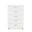 Commode 5 tiroirs avec poignées - Armoire de rangement moderne-383988495