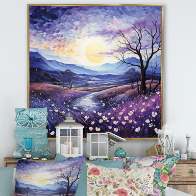 " Violets Field Pointillism Dot I "